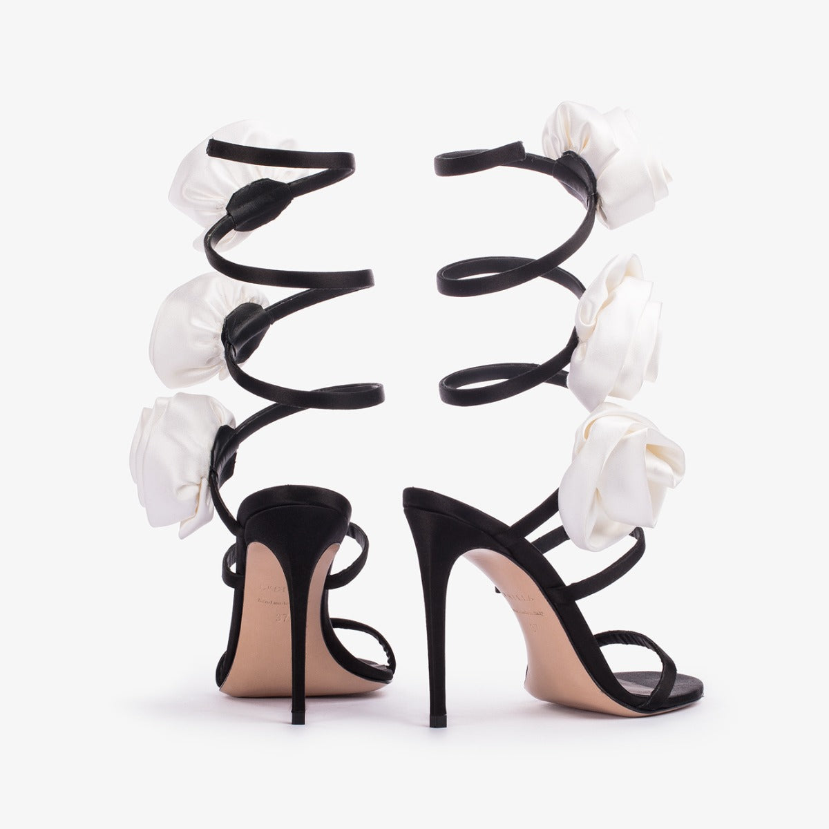 Olivia Rose Twists Satin Sandals - Black