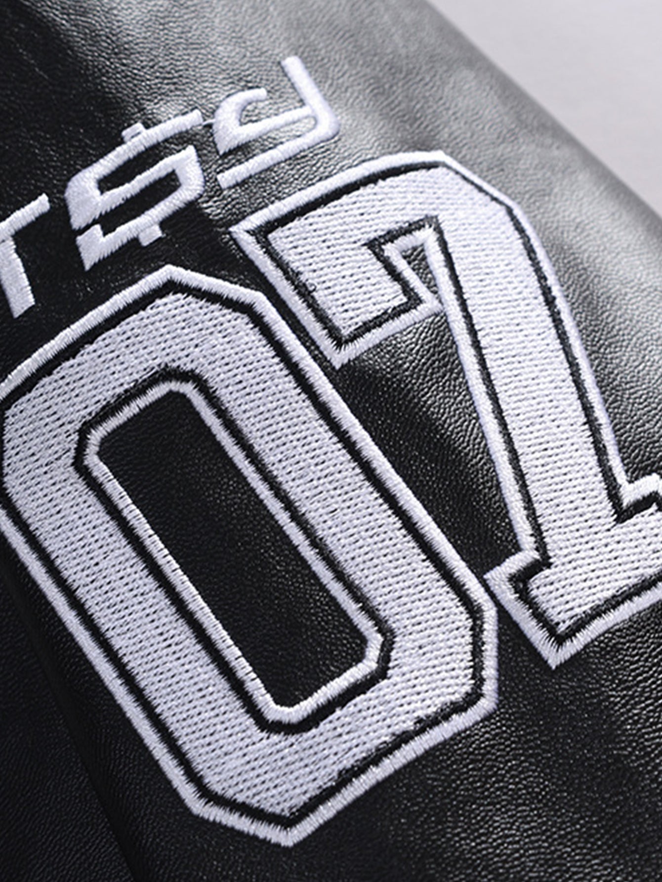 Embroidered Racing Leather Jacket