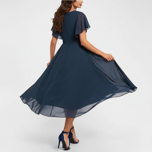Clarissa™ Flowing V-Neck Maxi Dress