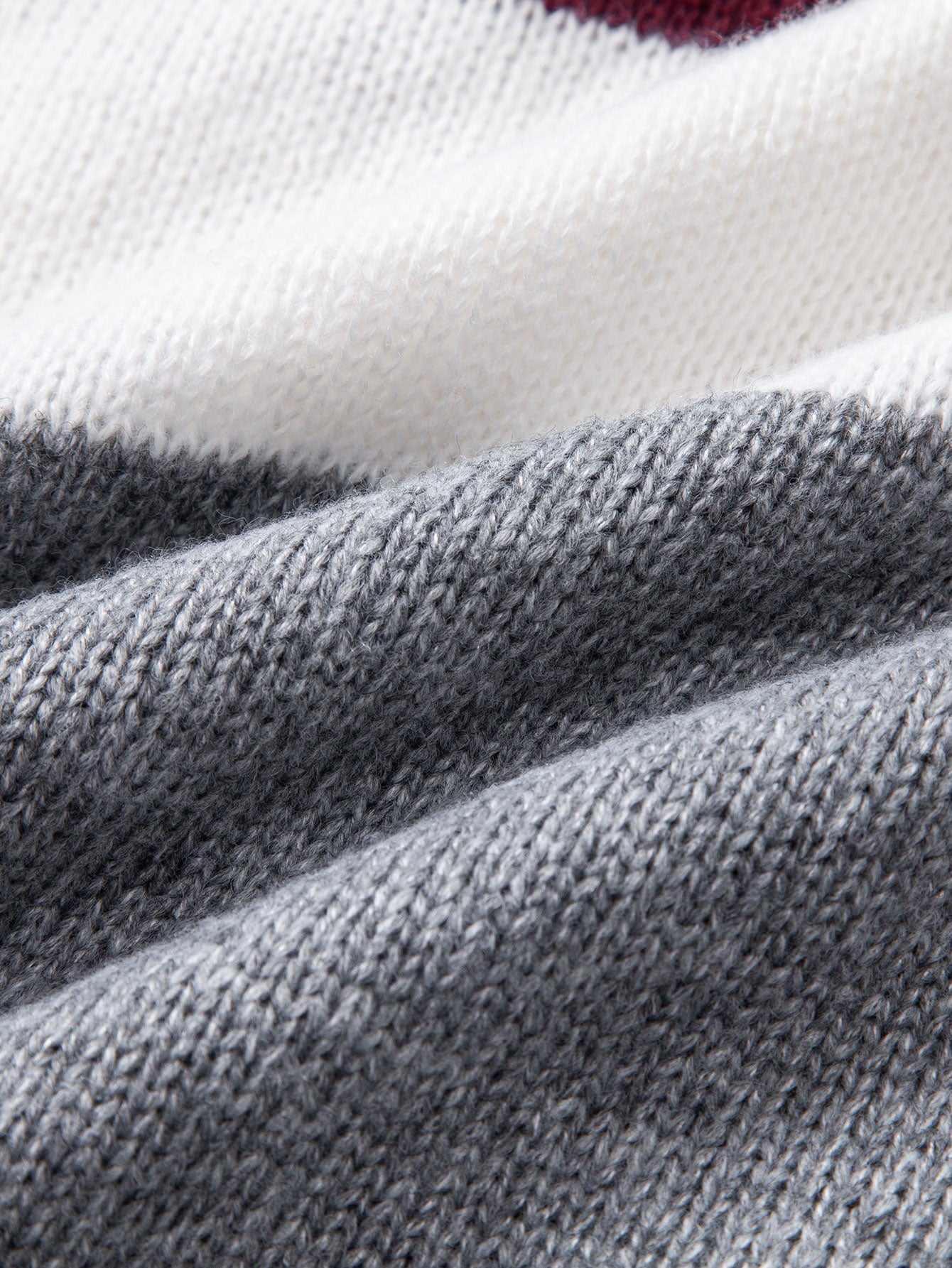 Contrast Twist Jacquard Knit Sweater