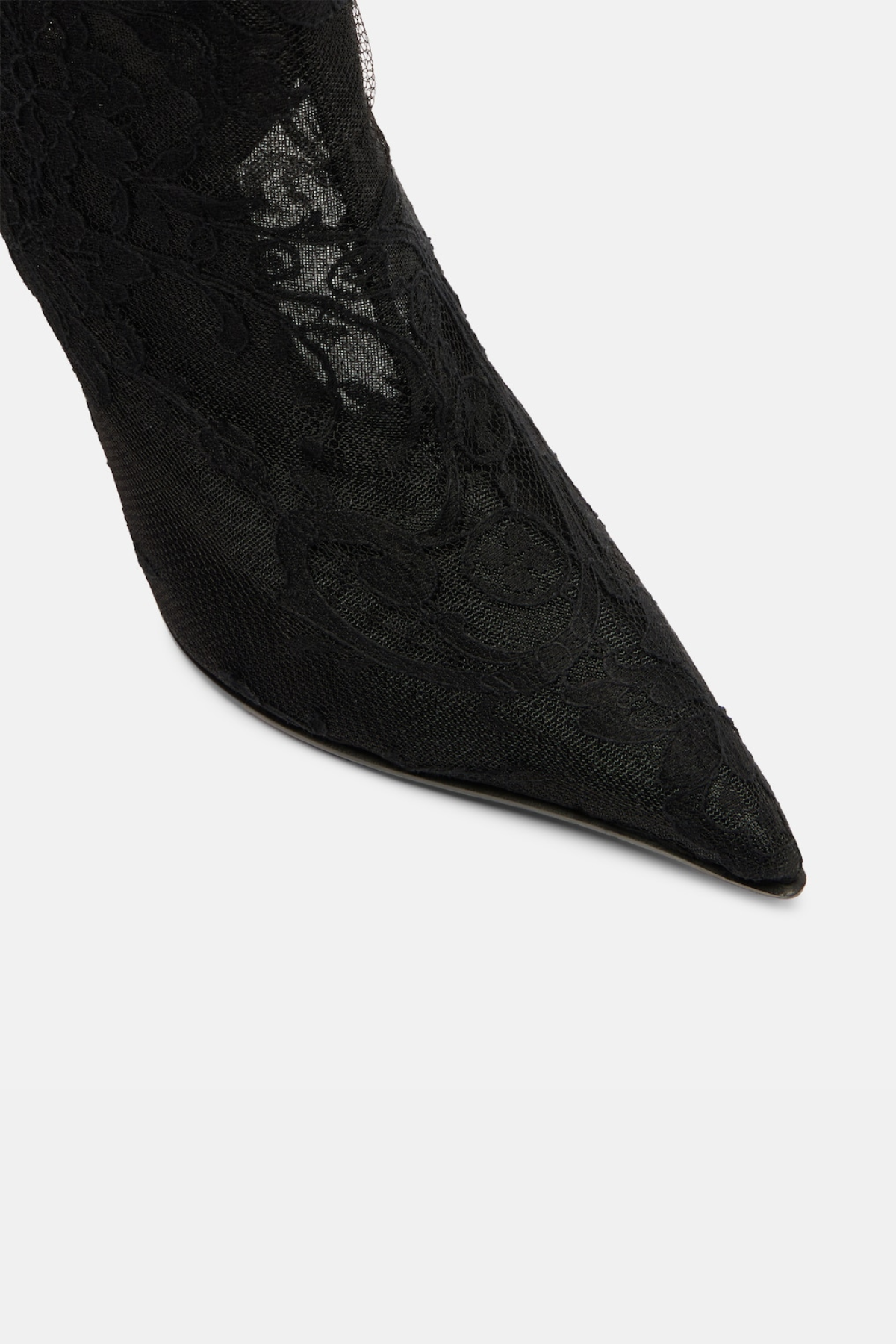Freya Lace Ankle Boots - Black
