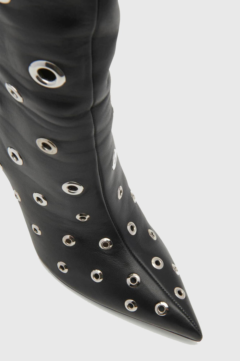 Emily Rivet Cutout Leather Knee-high Boots