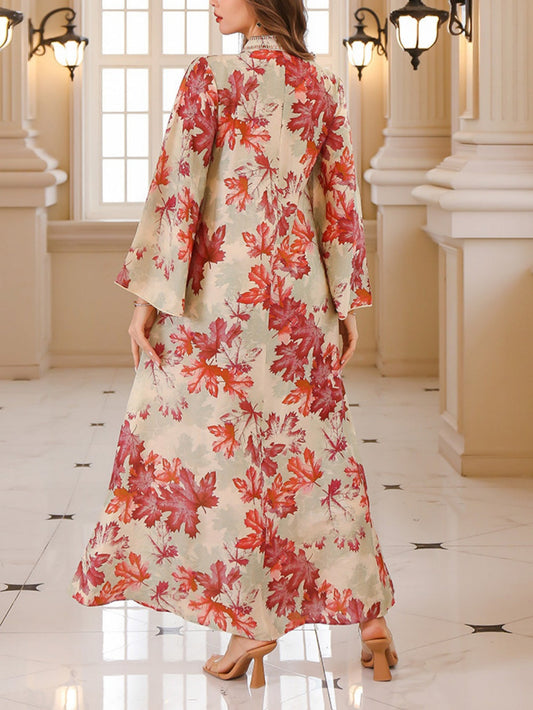 Paloma™ Maple Leaf Print Maxi Dress