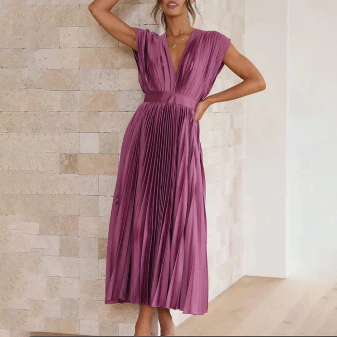 ARVELYNE™ | Timeless Pleated Midi Dress
