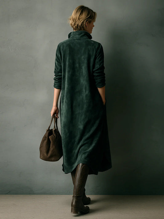 Elvira⢠Relaxed Velvet Dress with Pockets