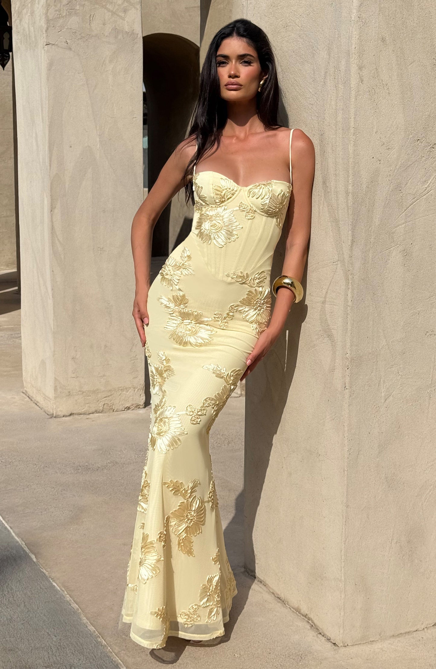 Lily Maxi Dress - Lemon