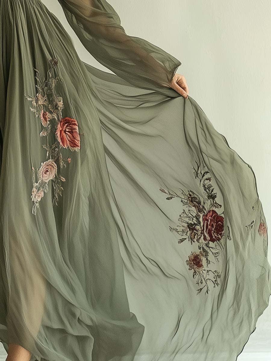 Laurelle™ Elegant Chiffon Dress