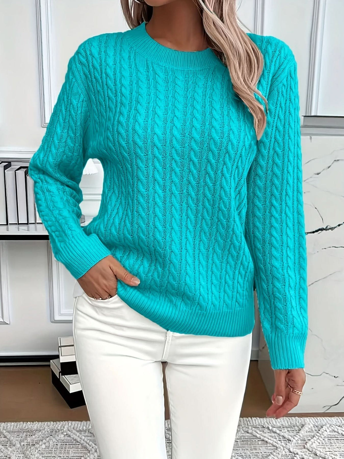 MARIELLE CABLE SWEATER