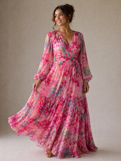 ARVELYNE™  | Wrap Dress with Floral Print