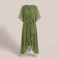 ANWEN V-NECK MIDI DRESS