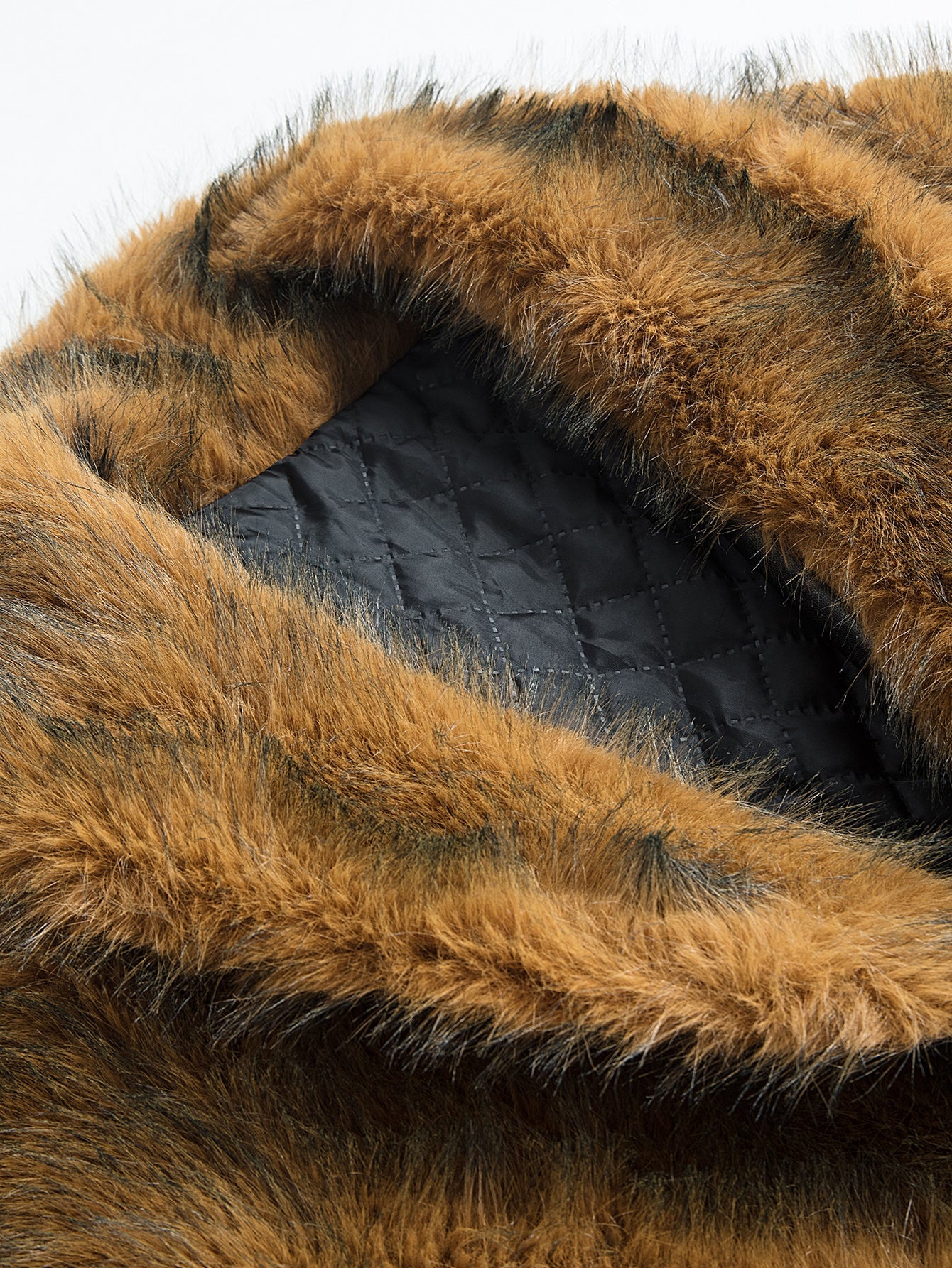Faux Fur Shawl Collar Overcoat