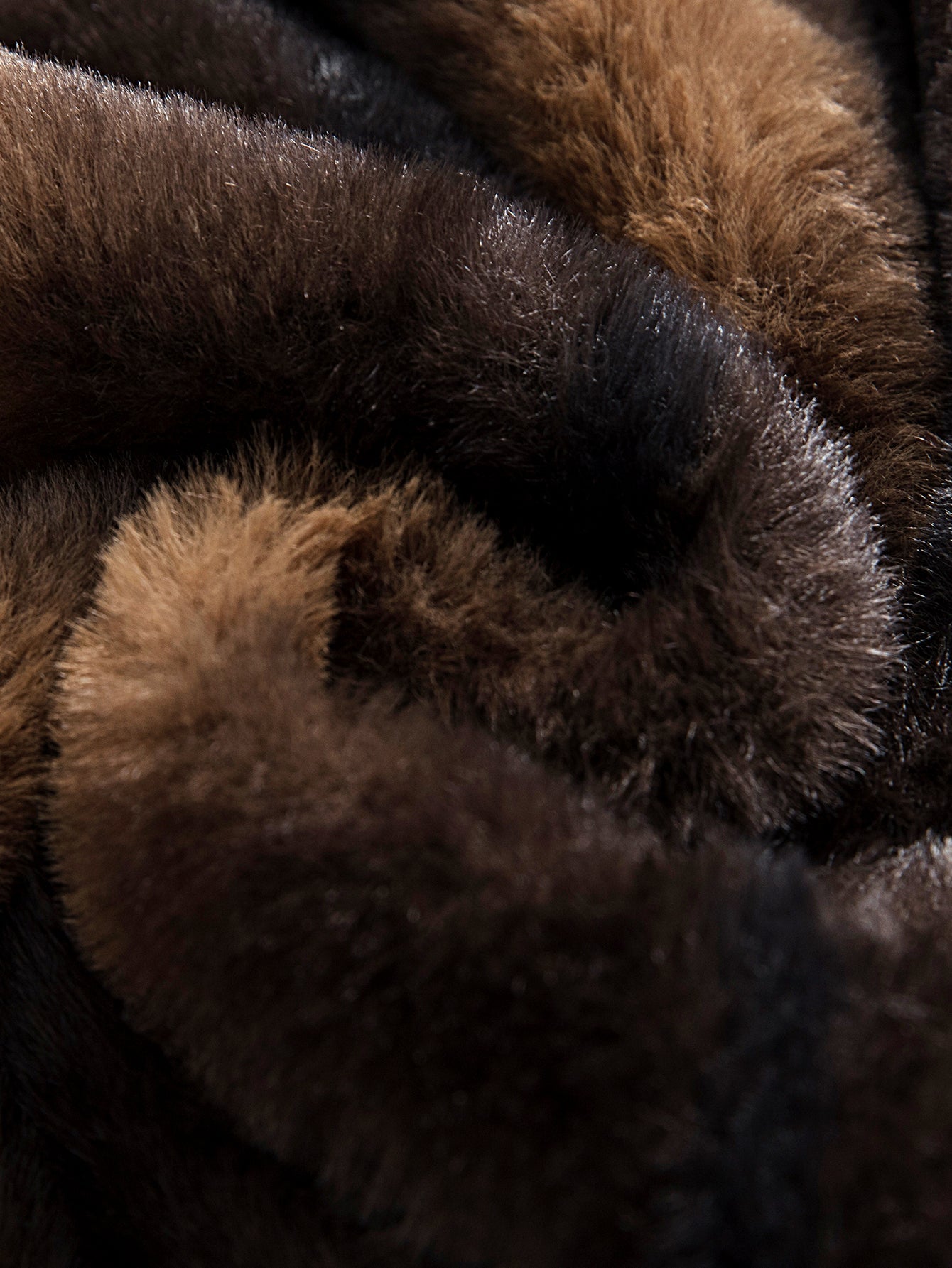 Faux Fur Animal Print Hooded Jacket