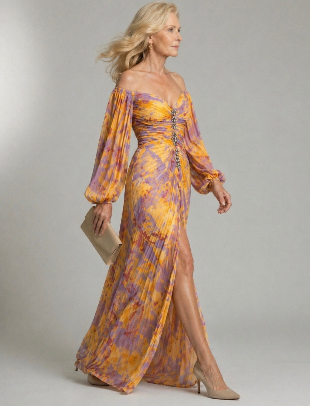 Ellis & Johnson™  | Elegant Dress with V-Neck