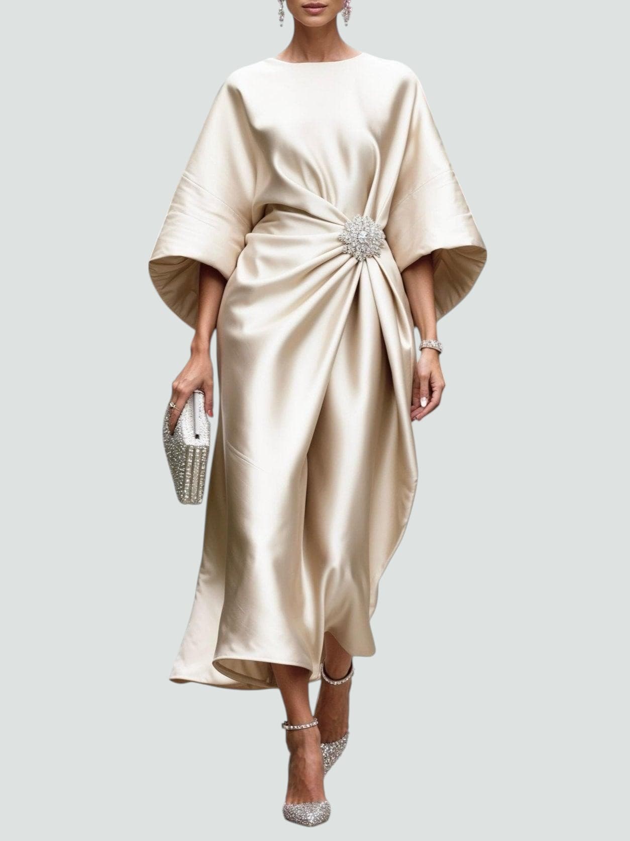 Lona™ Elegant Long Satin Dress