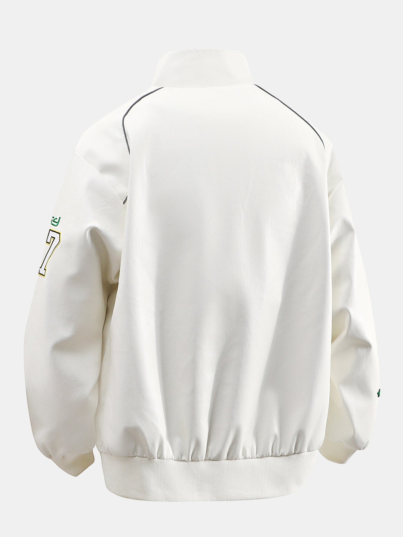 Embroidered Racing Leather Jacket