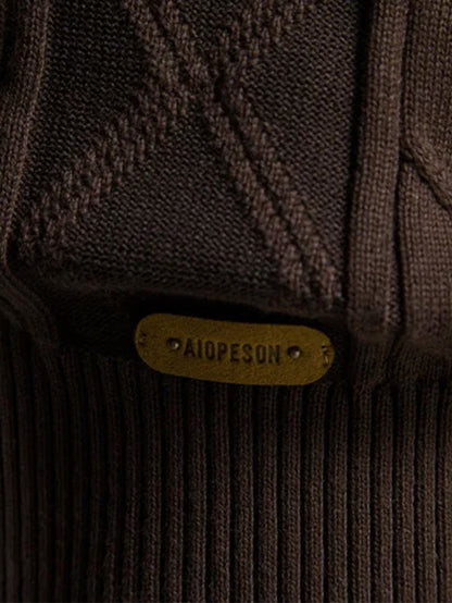 Geometric Jacquard Shawl Collar Cardigan Sweater