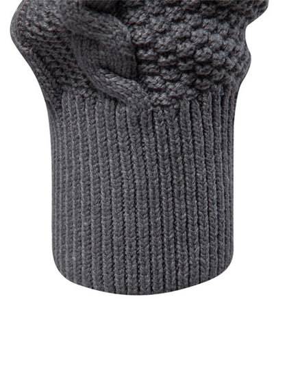 Twist Jacquard Zipper Stand Collar Sweater