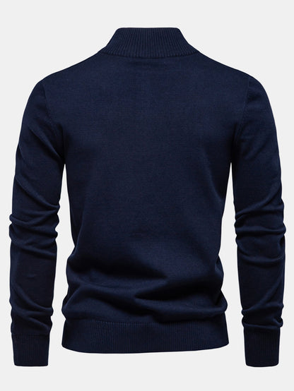 Stripe Quarter-Zip Sweater