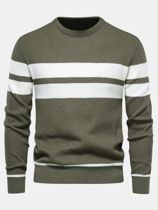 Stripe Crew Neck Sweater