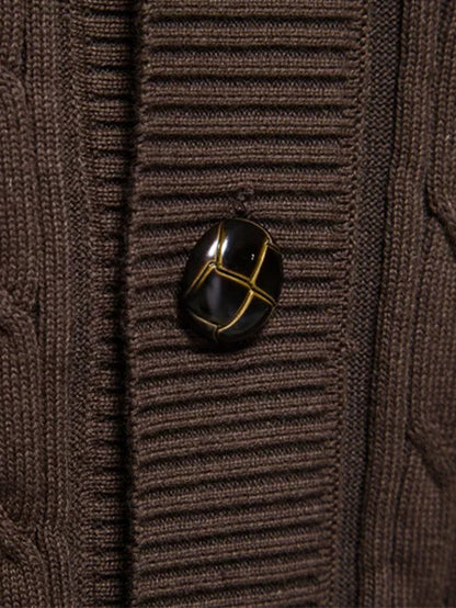 Geometric Jacquard Shawl Collar Cardigan Sweater