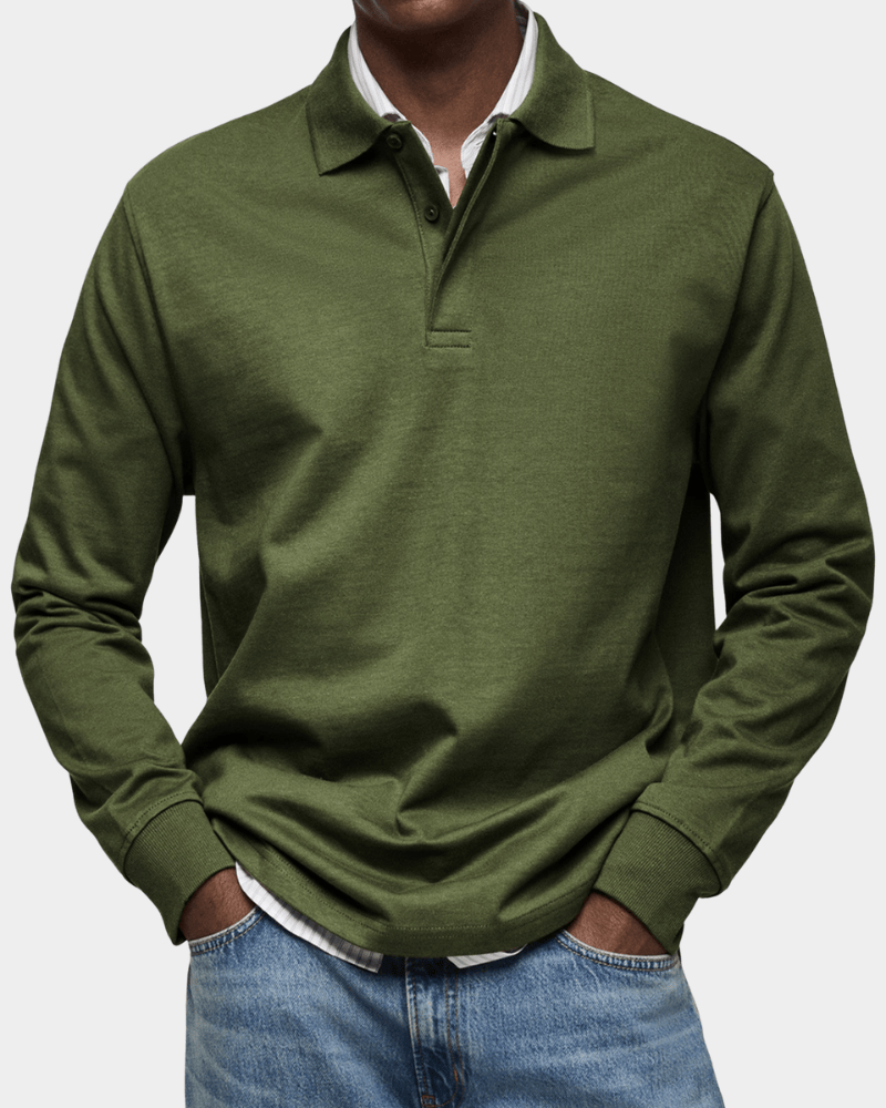 Charlie - Comfortable Spring Long-Sleeve Polo