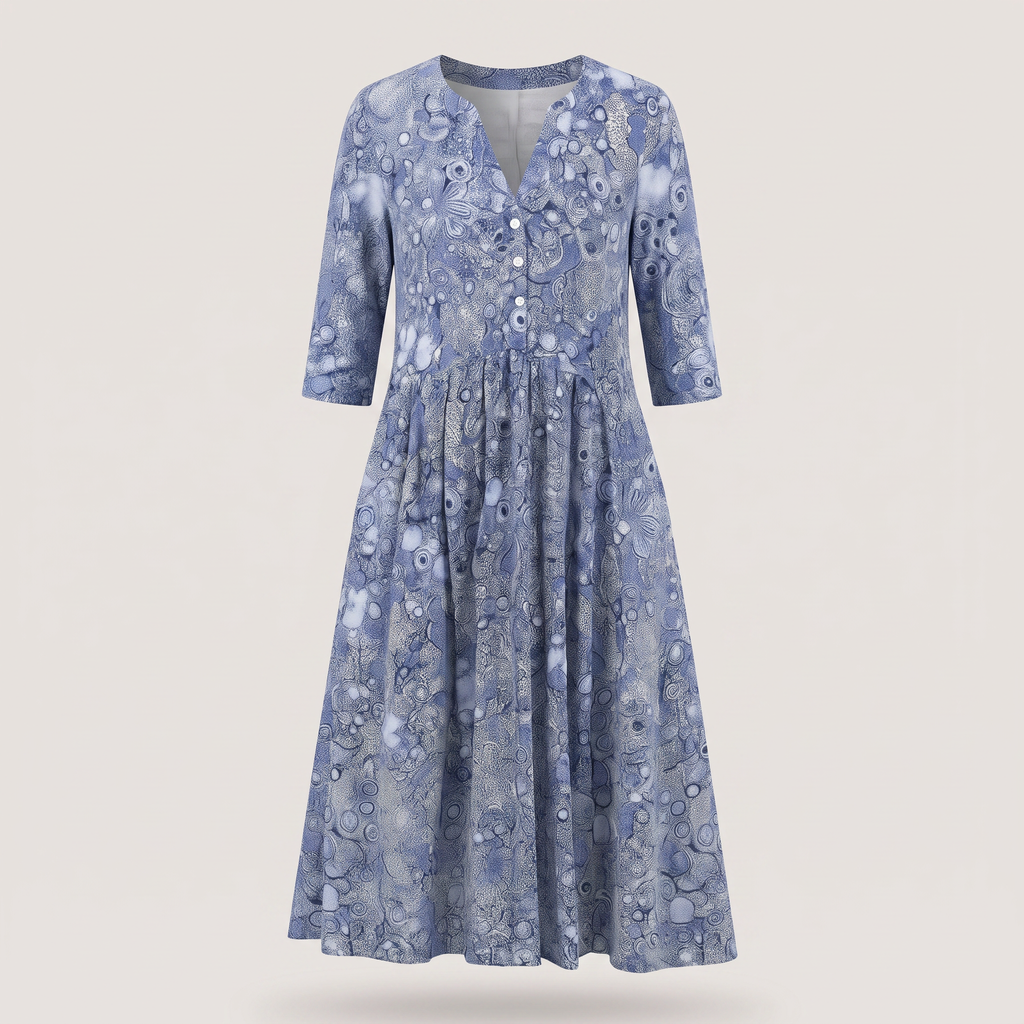 LIORA LUXE V-NECK DRESS