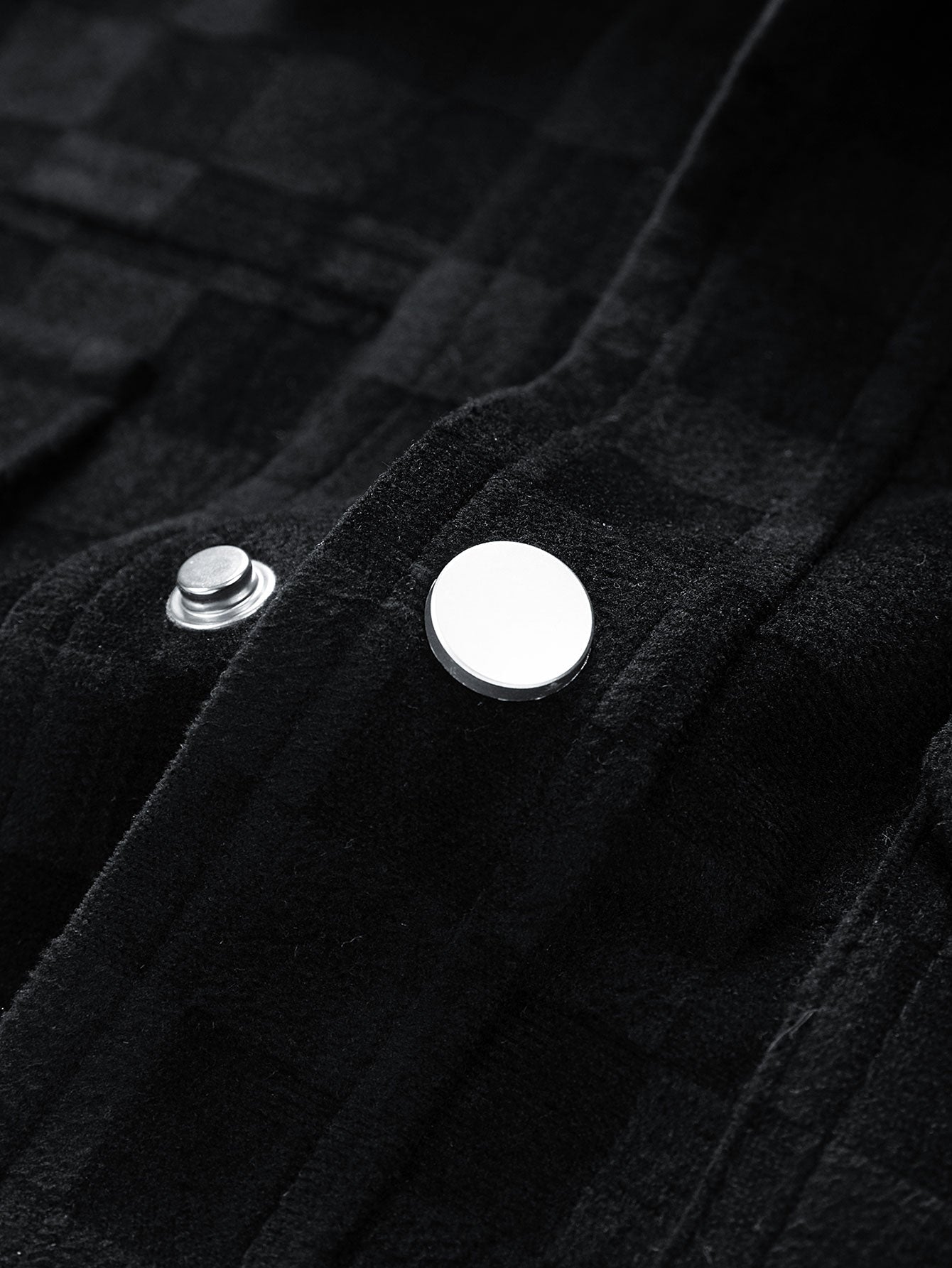 Checkered Faux Suede Pocket Jacket