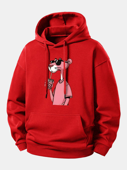 Pink Panther Print Relax Fit Hoodie