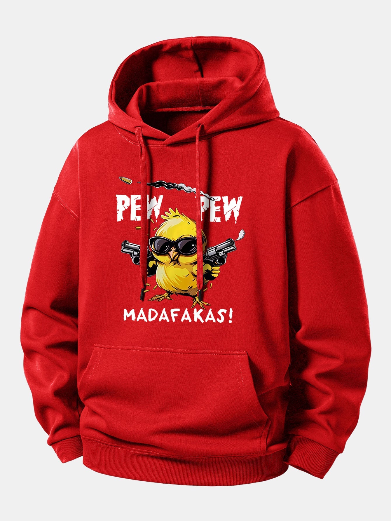 PEW PEW MADAFAKAS Chicken Print Relax Fit Hoodie