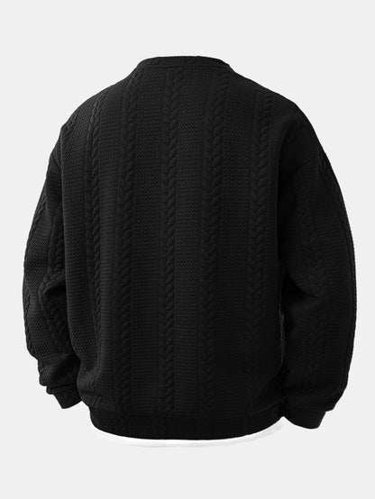 Relax Fit 2-in-1 Twist Jacquard Sweatshirt