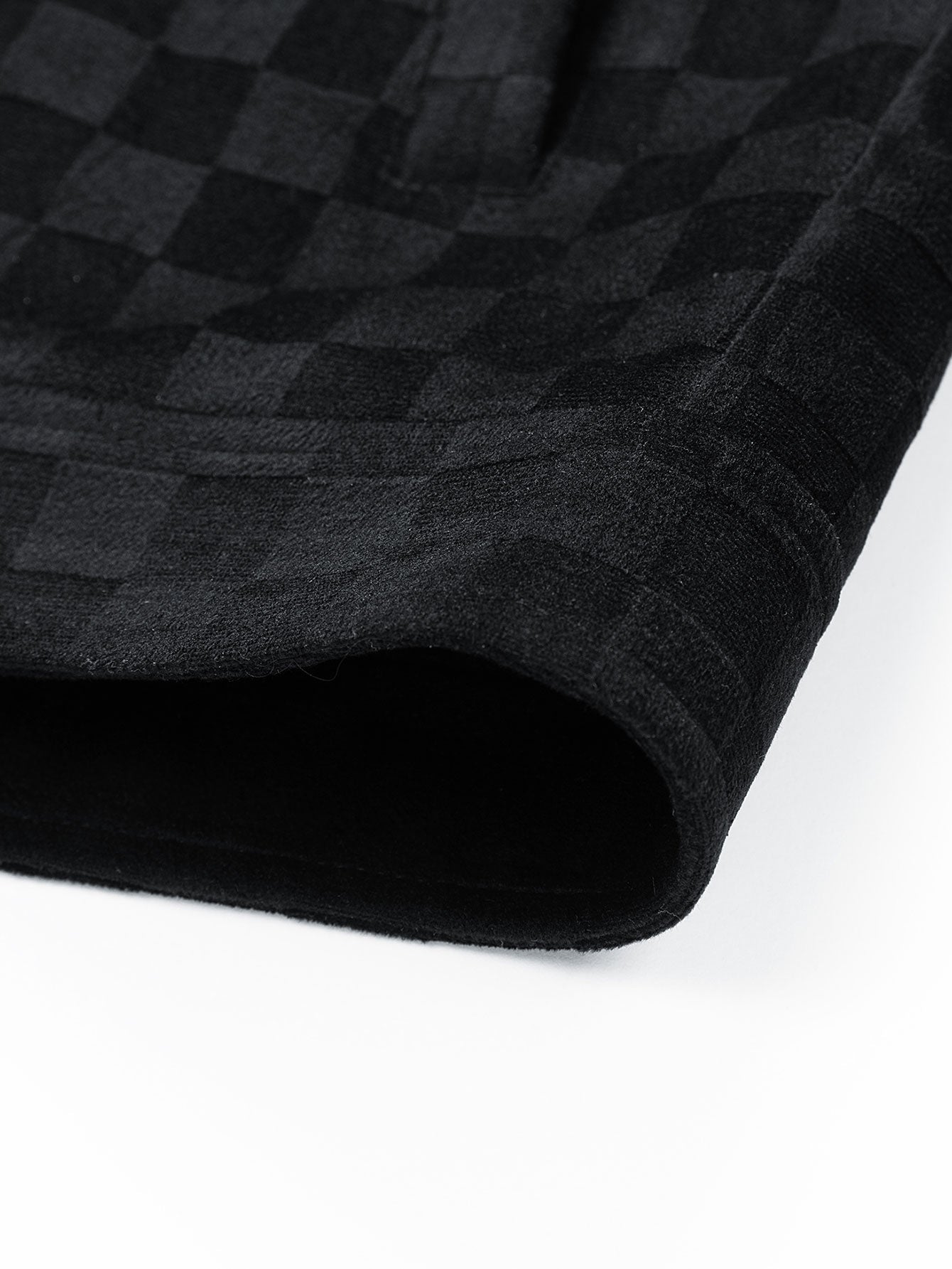 Checkered Faux Suede Pocket Jacket