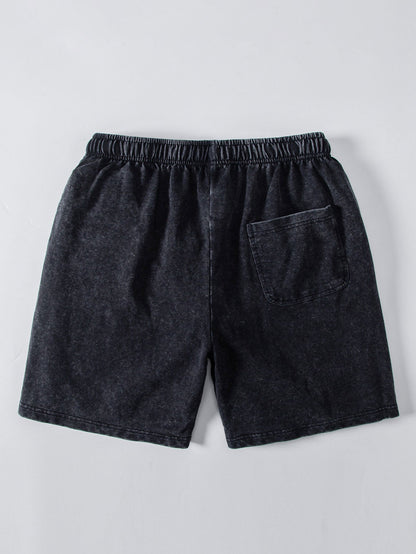 Washed Distressed Tank Top & Washed Distressed Drawstring Shorts