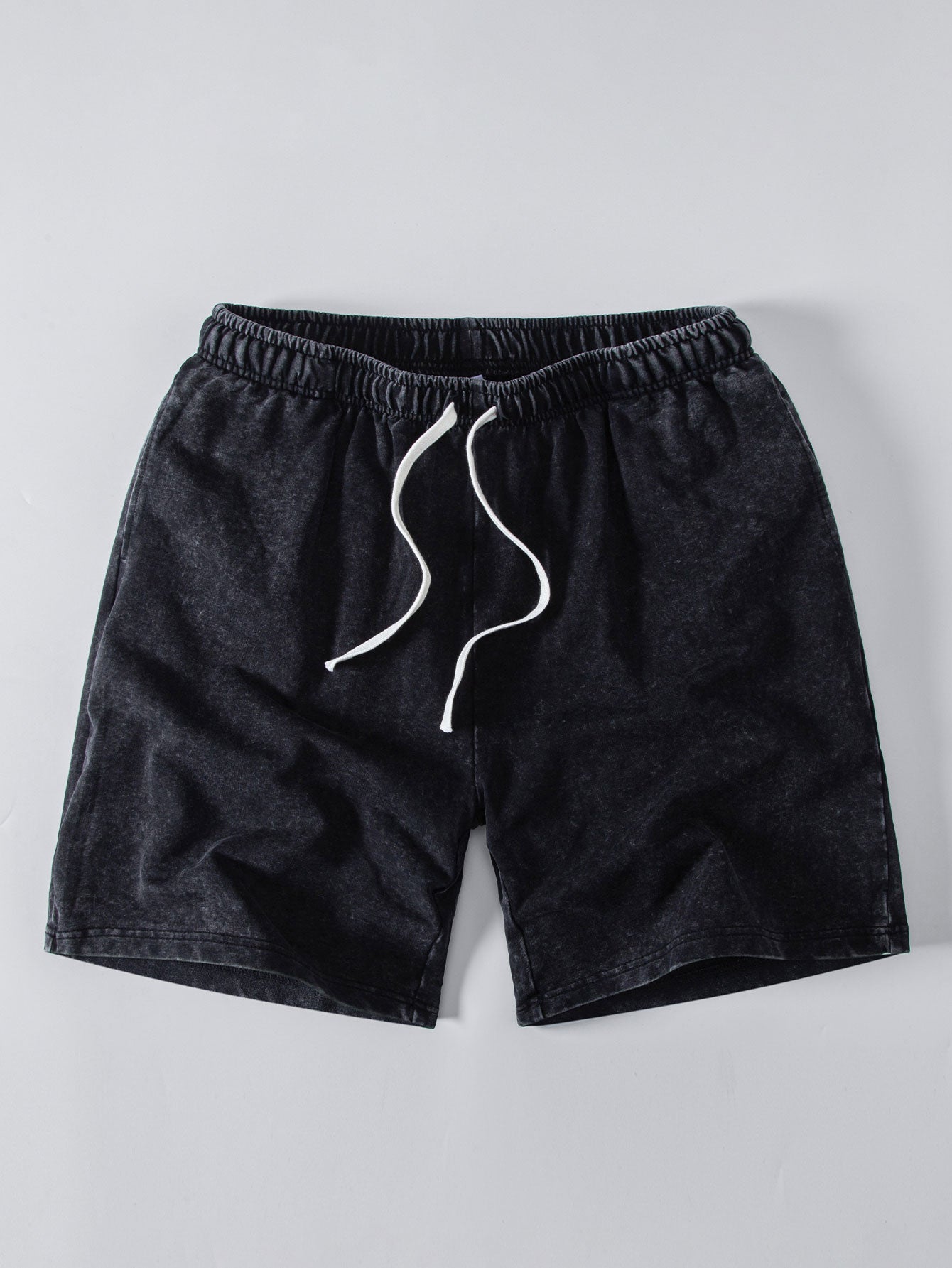 Washed Distressed Tank Top & Washed Distressed Drawstring Shorts