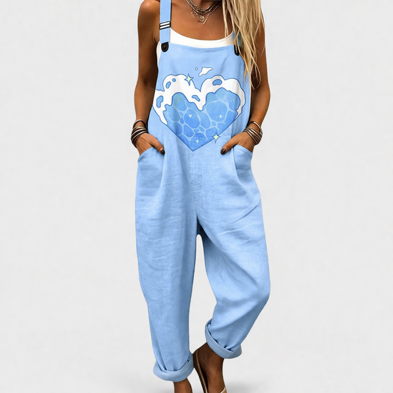 Valentina™ | Blue Heart Jumpsuit