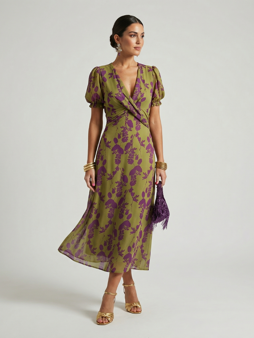 ARVELYNE™  | Relaxed Floral Midi Dress