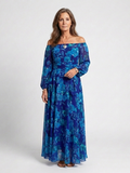 Ellis & Johnson™  | Off Shoulder Floral Maxi Dress