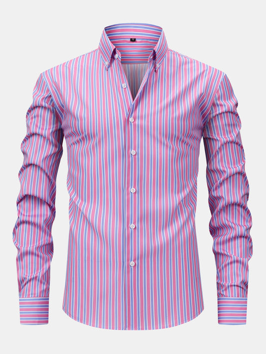 Classic Striped Button-Up Shirt