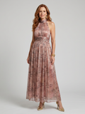 Ellis & Johnson™  | Textured Finish Sleeveless Midi Dress