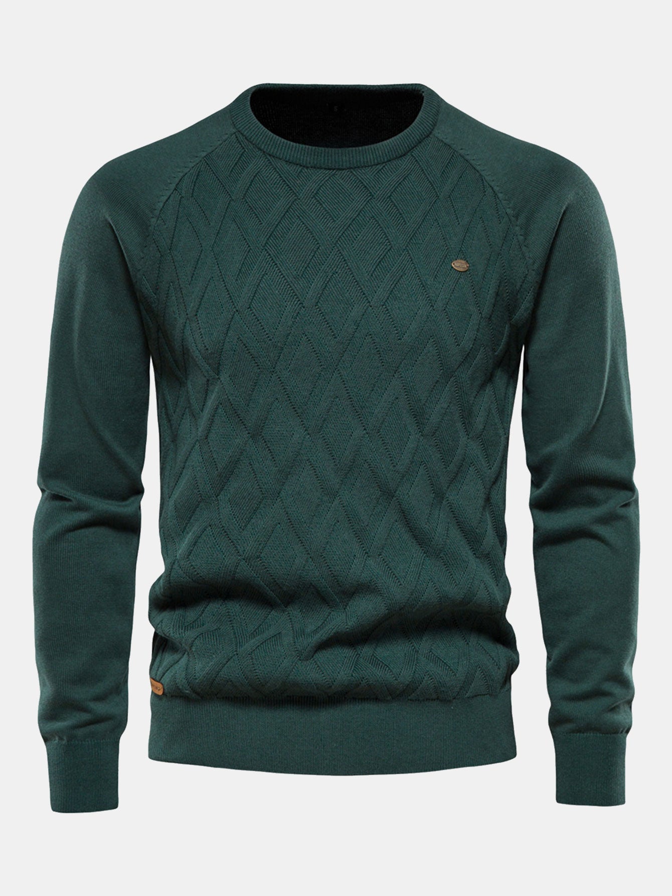 Geometry Jacquard Crewneck Sweater