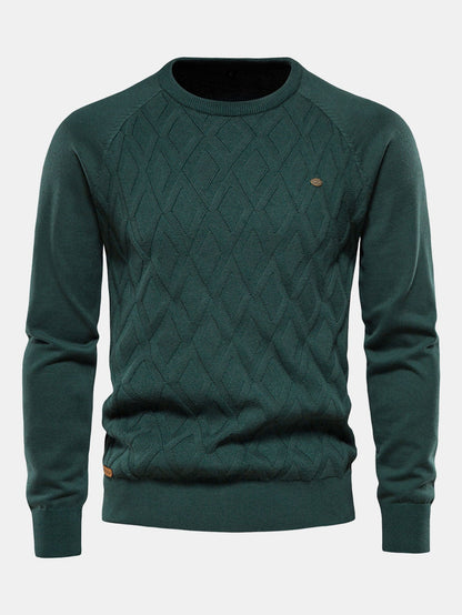 Geometry Jacquard Crewneck Sweater