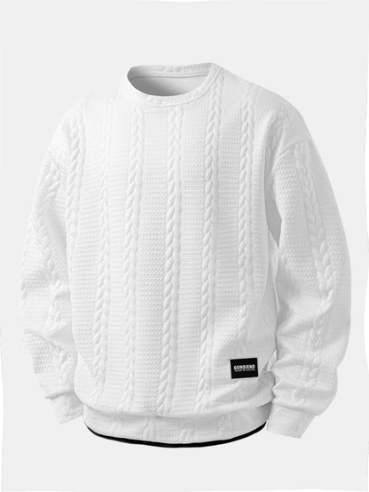 Relax Fit 2-in-1 Twist Jacquard Sweatshirt