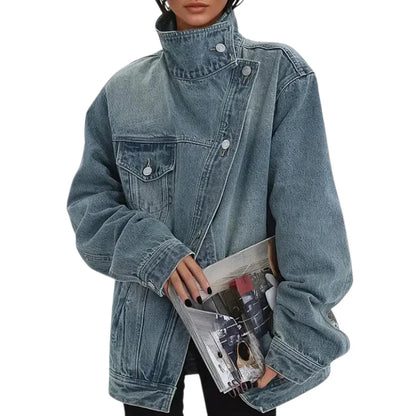 Lily – Urban Asymmetrical Jacket with Buttons