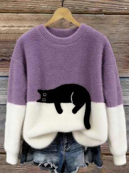 Luna | Cat Print Sweatshirt
