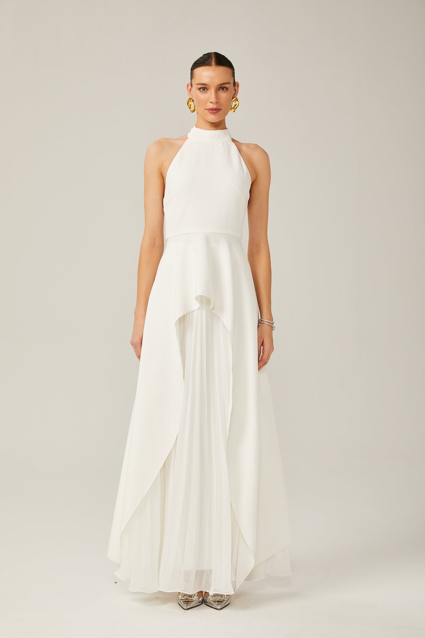 Emma - halterneck layered long dress