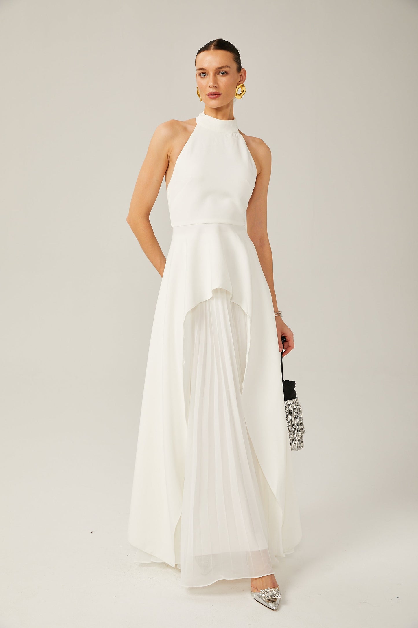 Emma - halterneck layered long dress