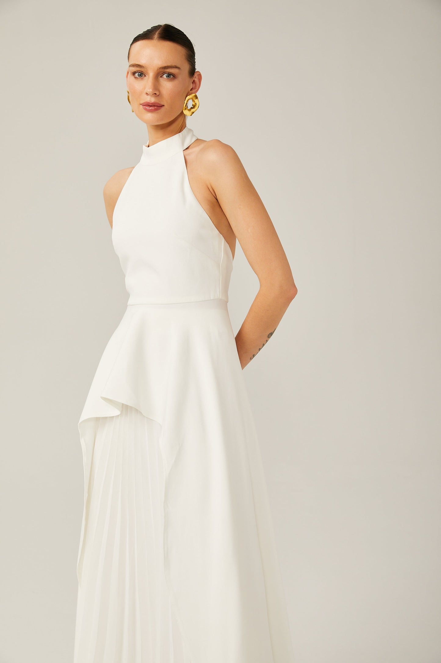 Emma - halterneck layered long dress