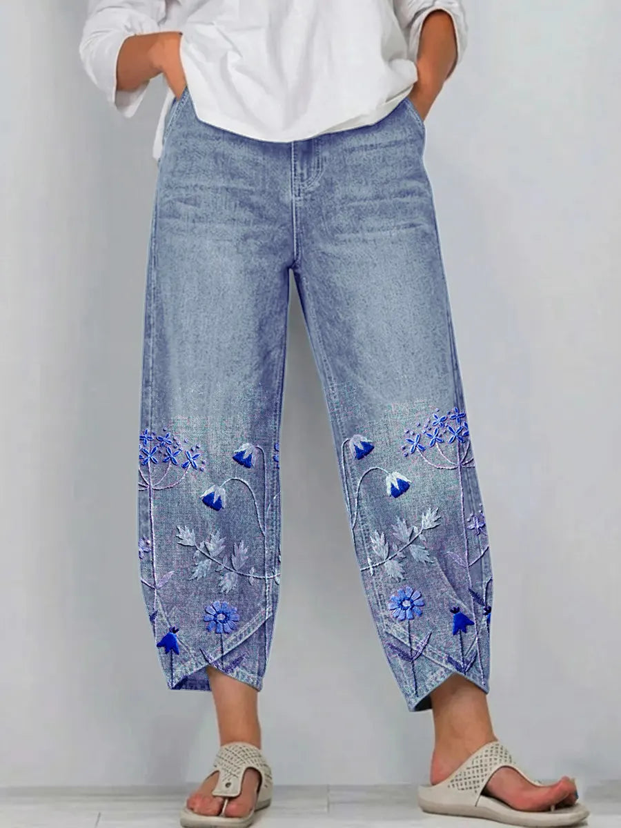 Avery™ | Chic Embroidered Casual Trousers