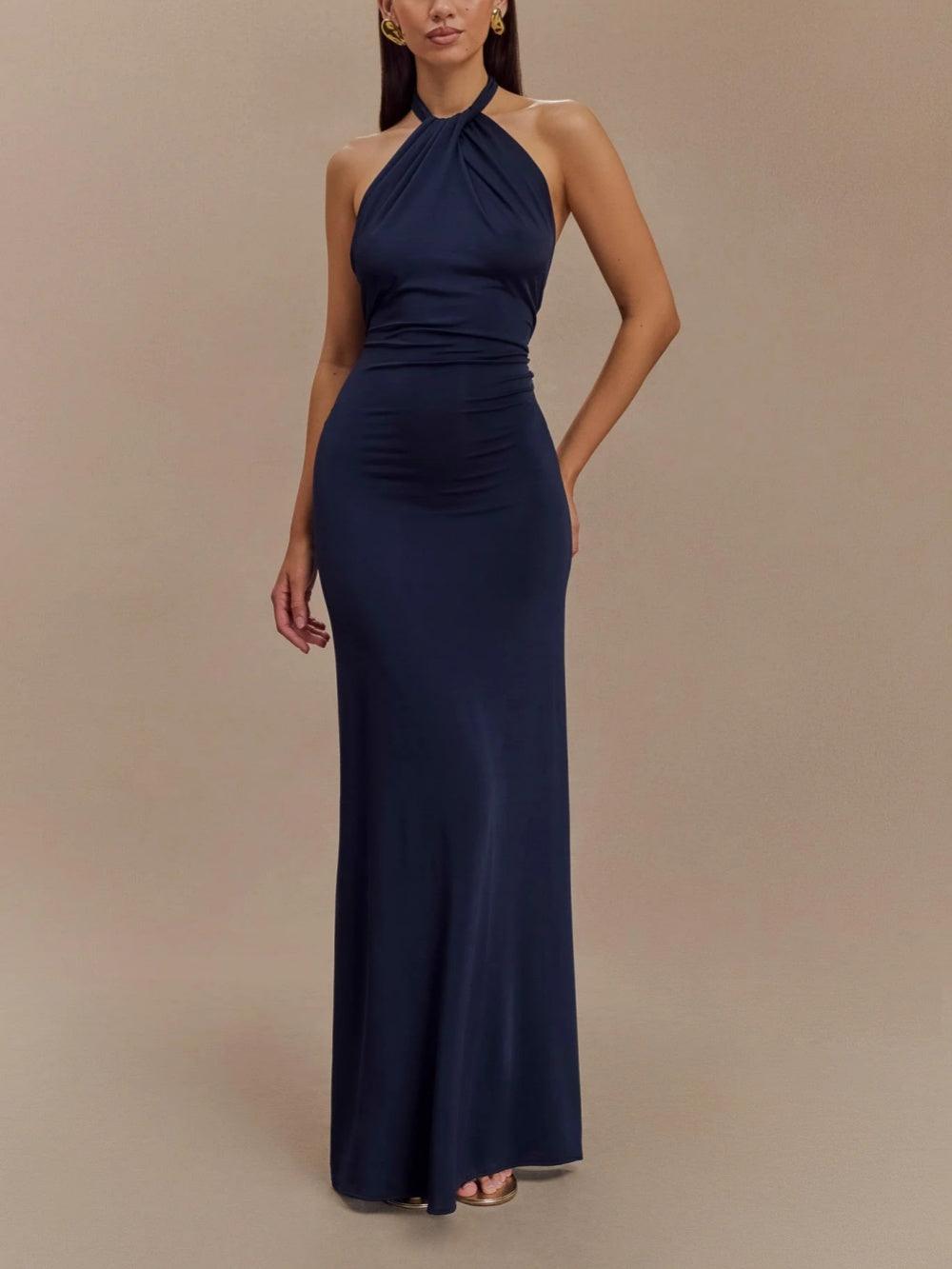 Chellie™ Slinky Halter Maxi Dress
