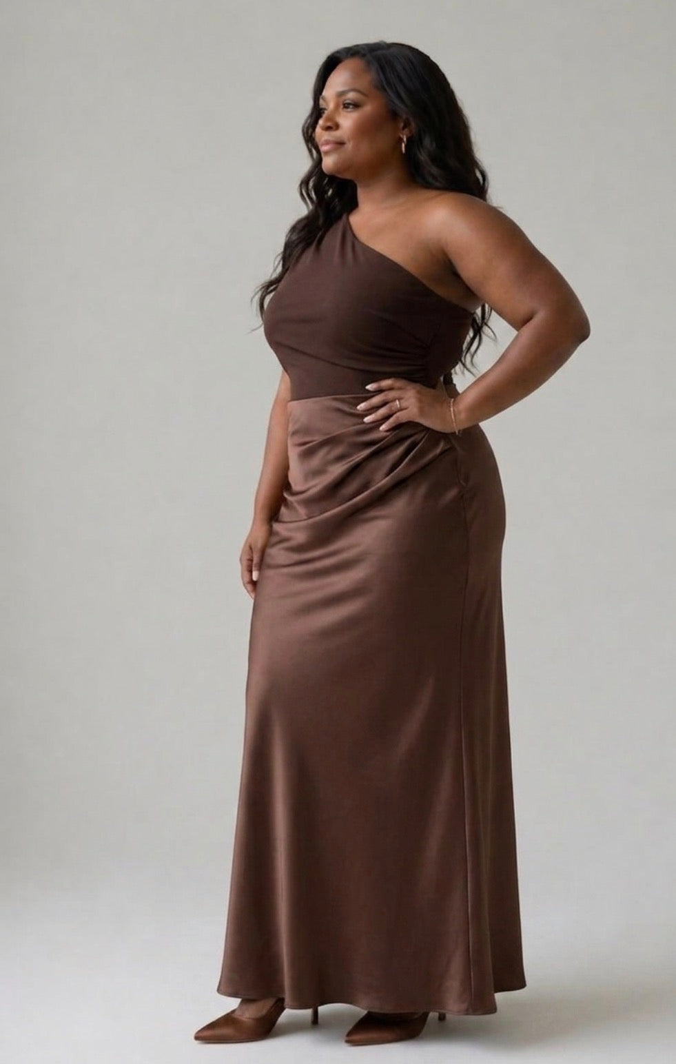 Melena™  | Maxi Dress with a Guilt in Satin