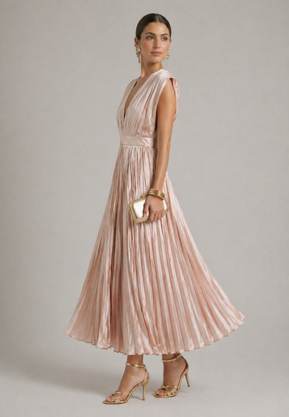 ARVELYNE™  | Timeless Pleated Midi Dress